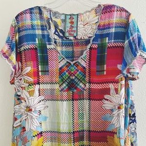 Johnny Was “Linko Babydoll” Top // size S